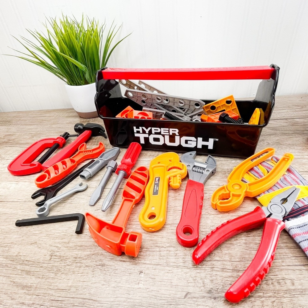 Toddler Tool Set - 50+ pc Kids Stem Tools, Pretend Play Toys for Kids Hammer